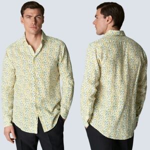Guide London Premium Range Lemon Print Button Up Shirt